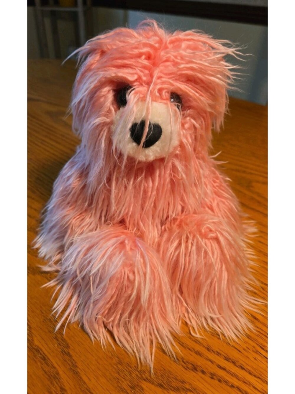 100% Baby Alpaca Fur Pink Teddy Bear Made In Peru 11"